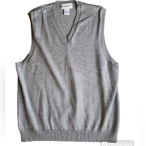 Vintage Pendleton Gray Merino Wool Sweater Vest - Picture 8 of 8
